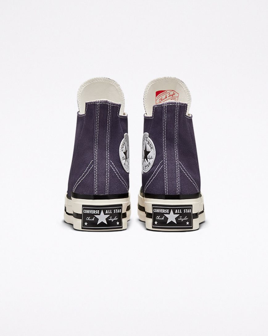 Tenisi Inalti Barbati Converse Chuck 70 Plus Violet Negrii | RO C13DTE612